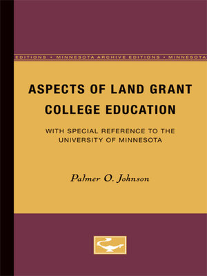 cover image of Aspects of Land Grant College Education